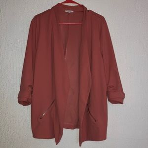 Plus-Size PINK MAURICES suit jacket with 3/4 length sleeves